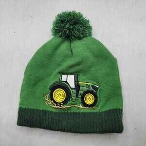 John Deere Kids Pom Pom Beanie Hat Green Tractor This Is How I Roll Winter Warm